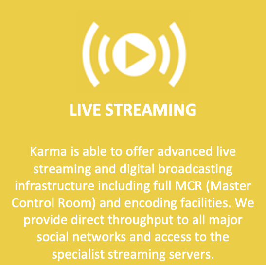 What we do - Live Streaming