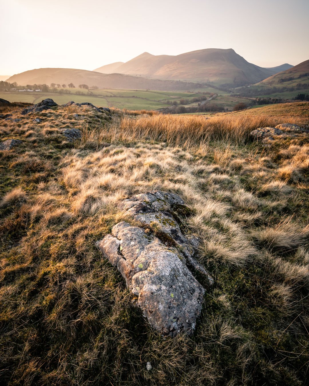 The view of Skiddaw from Tewet Tarn in the Lake District National Park