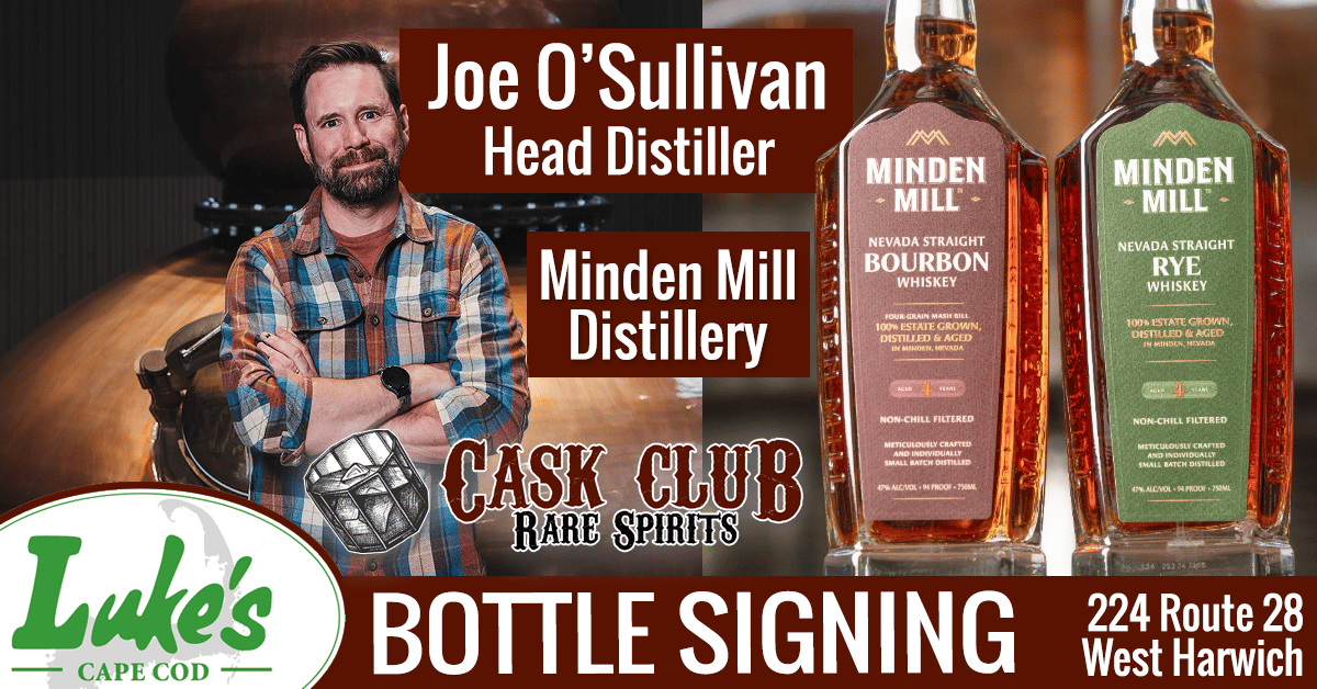 Minden Mill Bottle Signing ~ 3-6pm March 26th, West Harwich