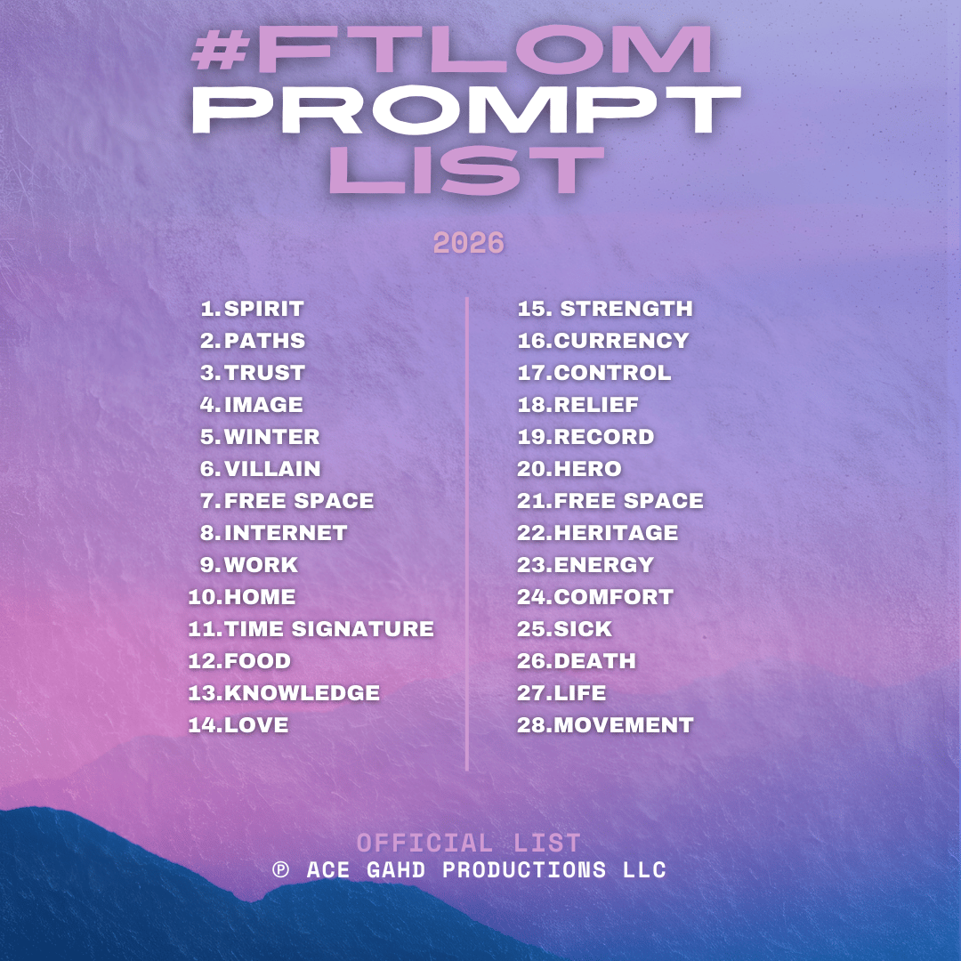 FOR THE LOVE OF MUSIC PROMPT LIST