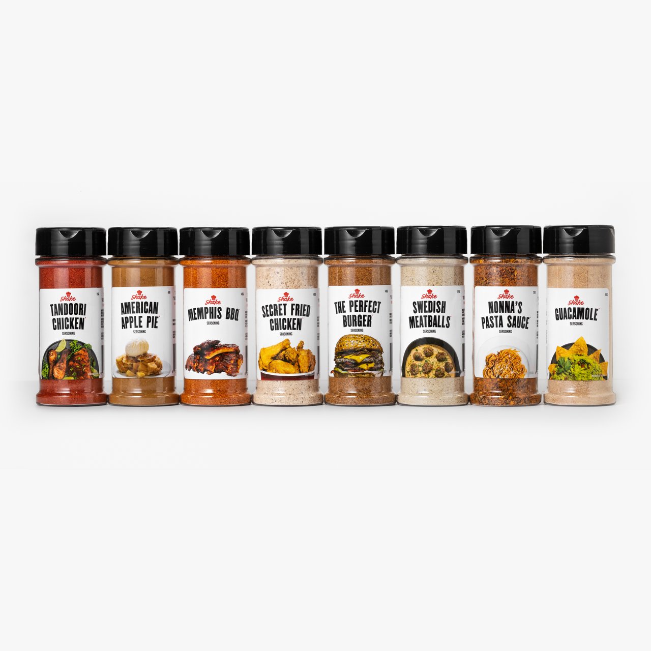 bottles of spices and seasoning mixes