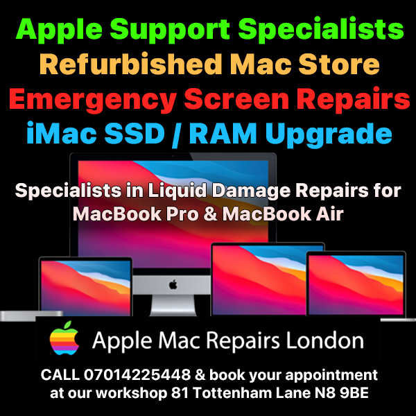Apple Support North London • Mac Repair North London • MacBook Pro Repair Hornsey • MacBook Air Repair Hornsey • iMac Repair Hornsey • Apple Repair Hornsey • Mac Repair Hornsey • Call 07014225448 anytime