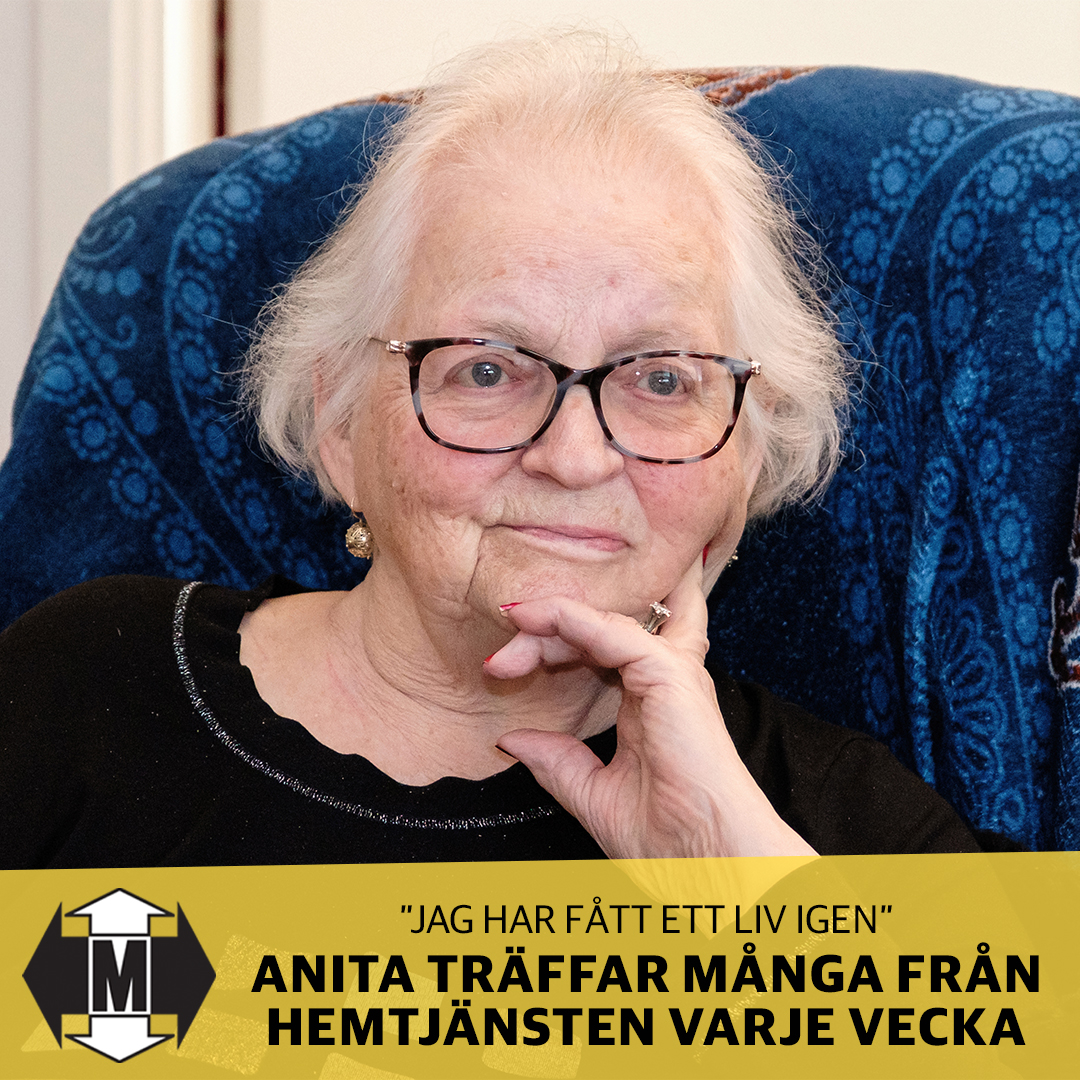 Anita träffar många från hemtjänsten varje vecka