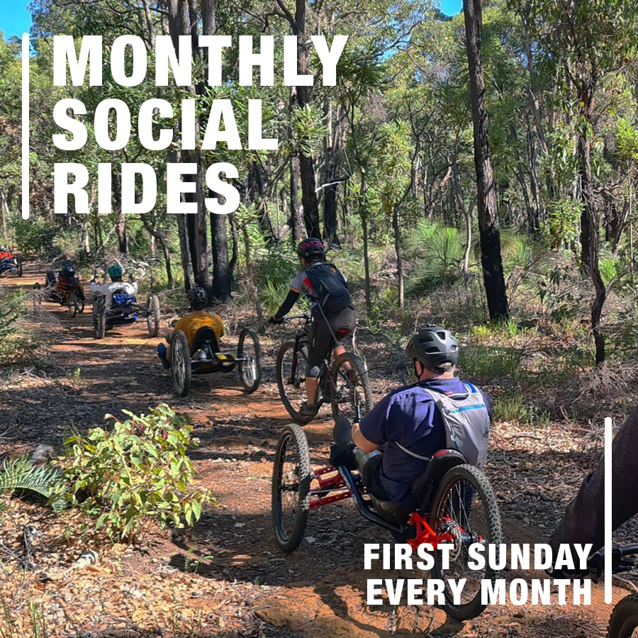 monthly social rides perth hills adaptive MTB riders