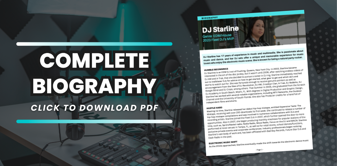 Starline's Complete Biography for Download of PDF document.