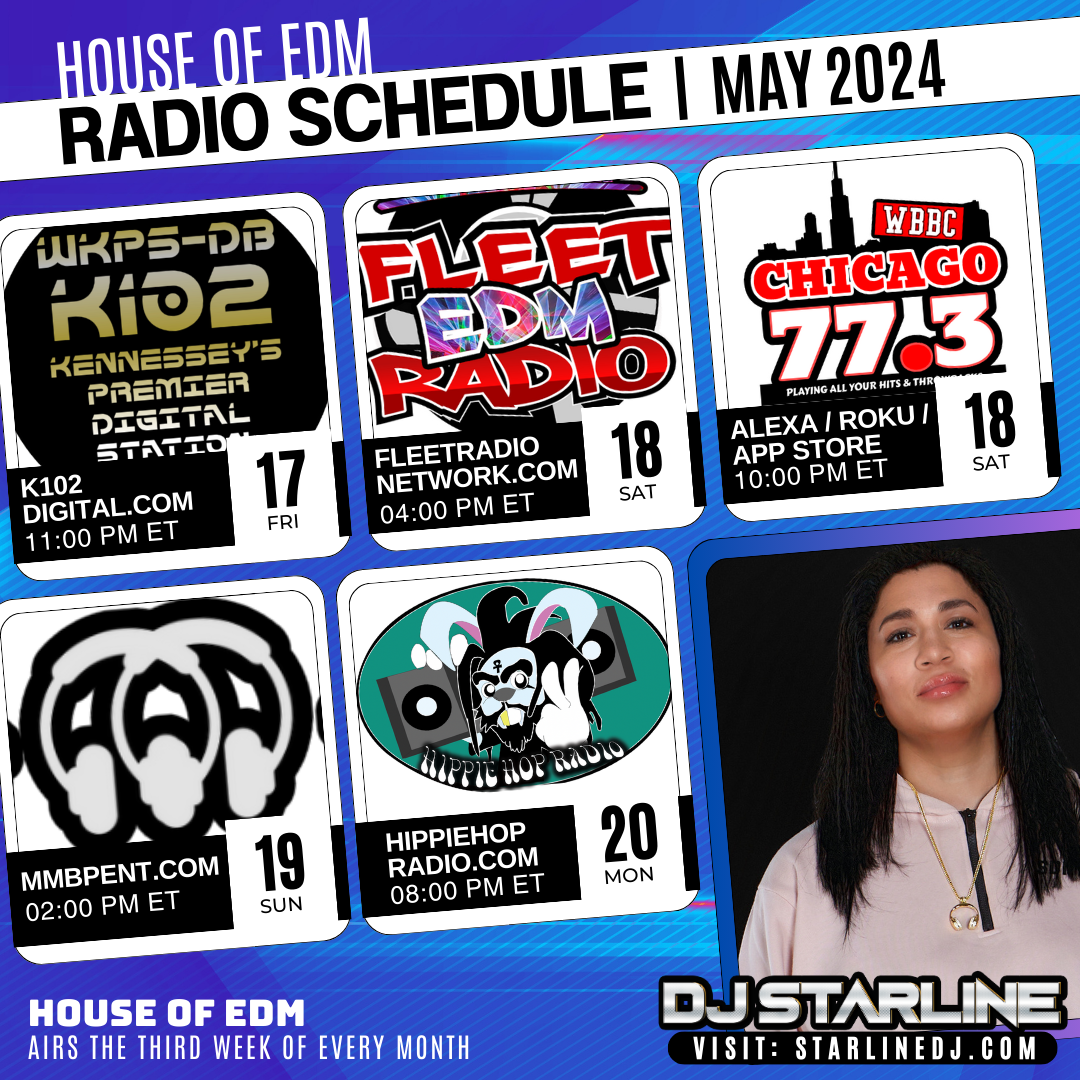 Radio schedule for the month of May 2024