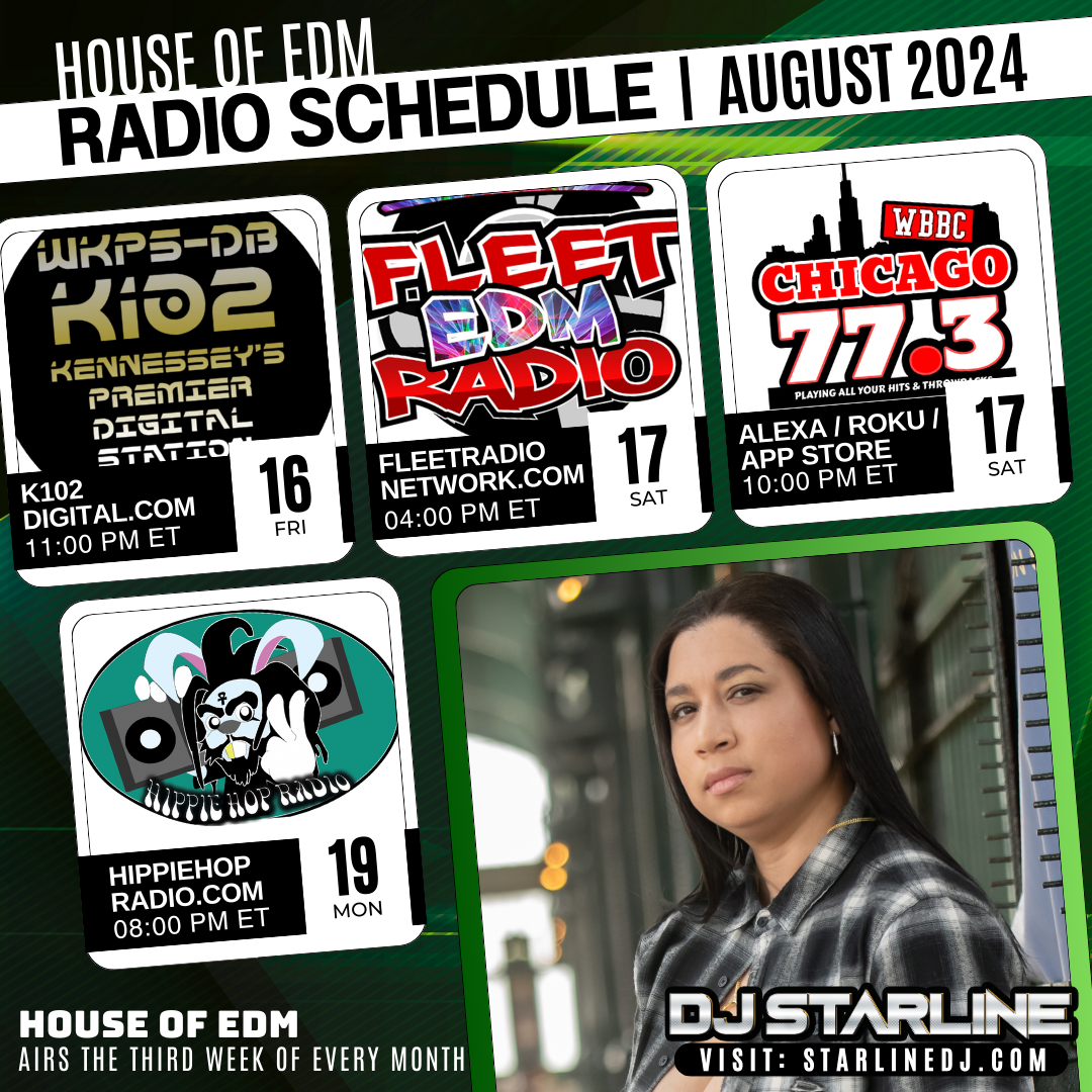 Radio schedule for the month of August 2024