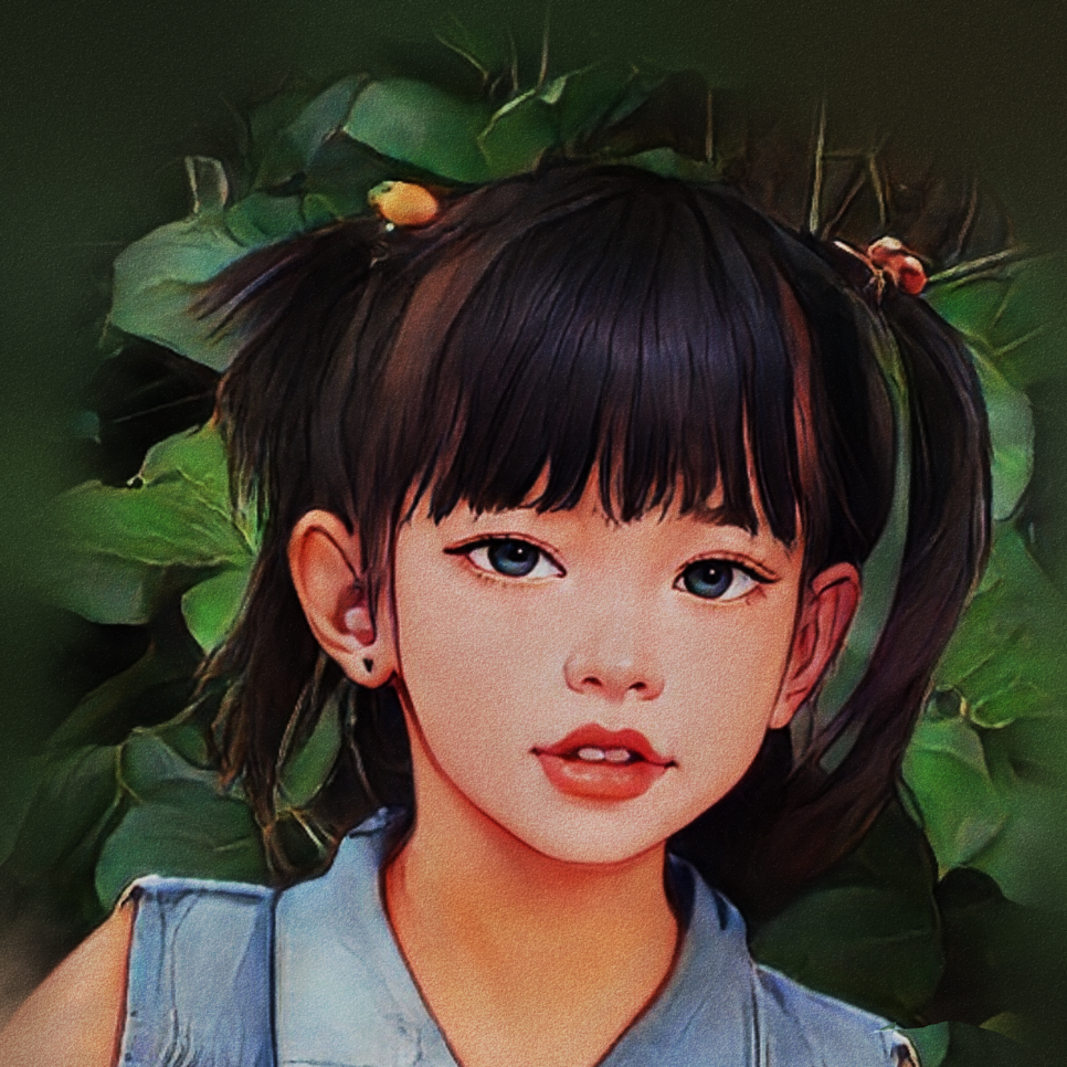 Icha. A digital hand-drawn collection of cute little girls.