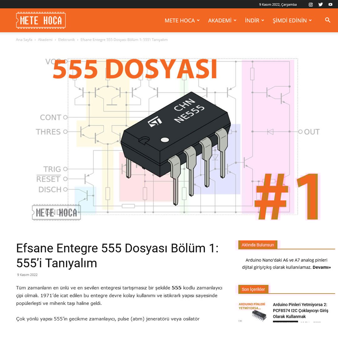 Efsane Entegre 555 Dosyası Bölüm 1: 555’i Tanıyalım