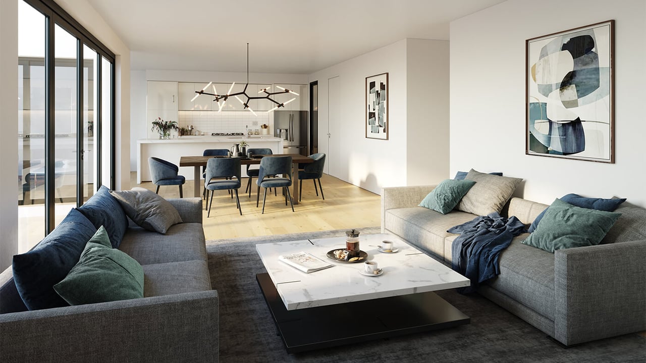 An interior rendering