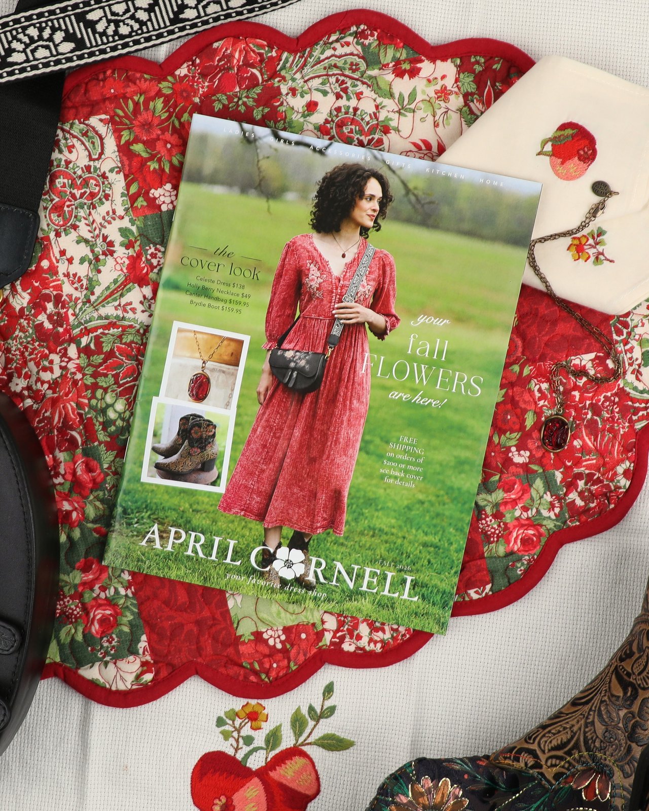 A vibrant catalog at a restful place setting