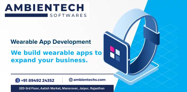 We provide solutions for FITNESS TRACKERS, SMART CLOTHINGS, SMART WATCHES, HEAD-MOUNTED DISPLAYS, SMART JEWELLERIES AND MEDICAL DEVICES. We provide services in IOT-BASED APPS, UTILITY APPS, SMARTWATCH APP FOR ANDROID IOS, HEALTHCARE APP, ENTERTAINMENT AND ENTERPRISES WEARABLE APPS - Ambientechs.com