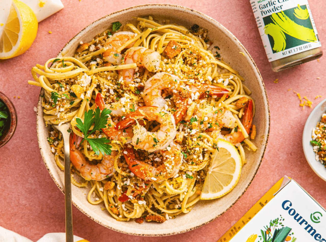 Gourmend Low FODMAP Shrimp Lemon Linguini