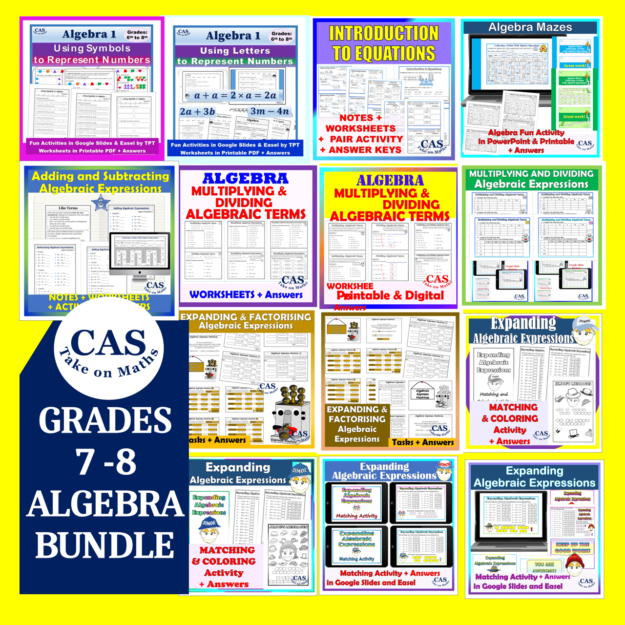 Grades 7-8 Algebra Bundle