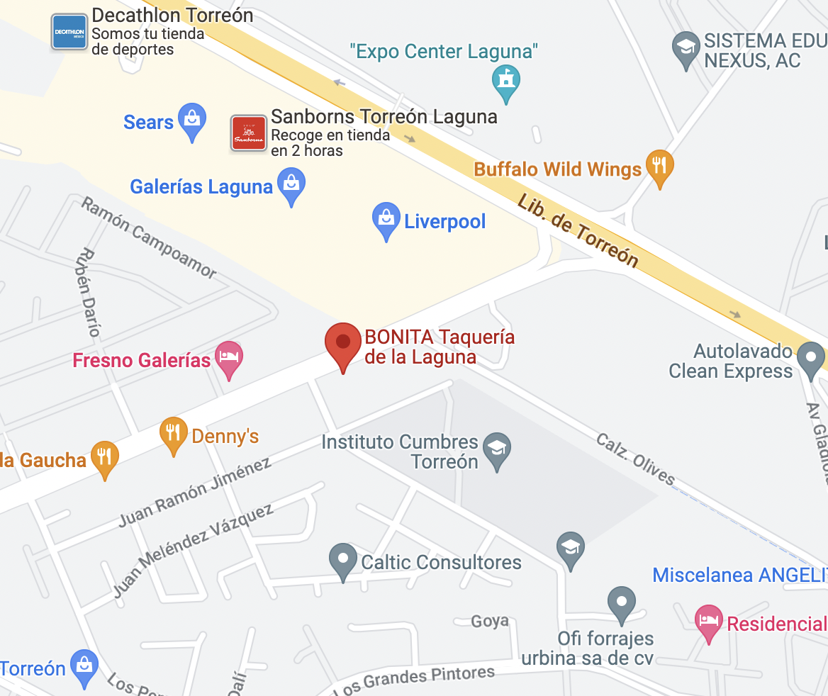 Ubicación de bonita