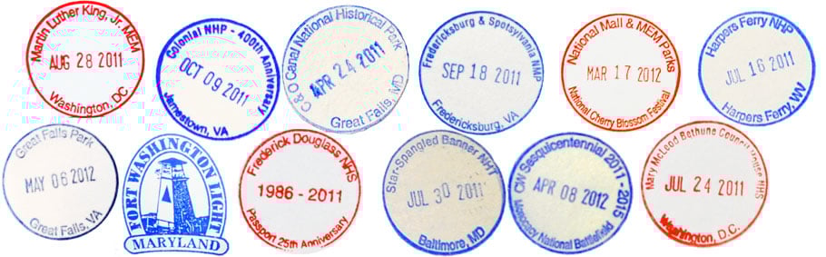 Passport stamps