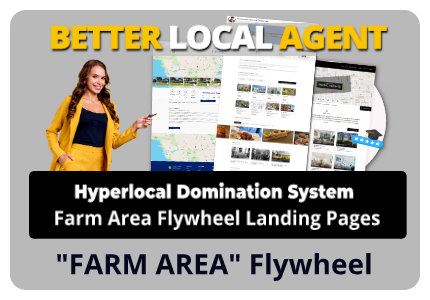 Hyperlocal Marketing for Real Estate Agents. Farm Area Flywheel Landing Pages and Marketing Method