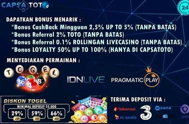 CAPSATOTO > SITUS TOGEL ONLINE & JUDI SLOT GACOR TERBAIK TERPERCAYA