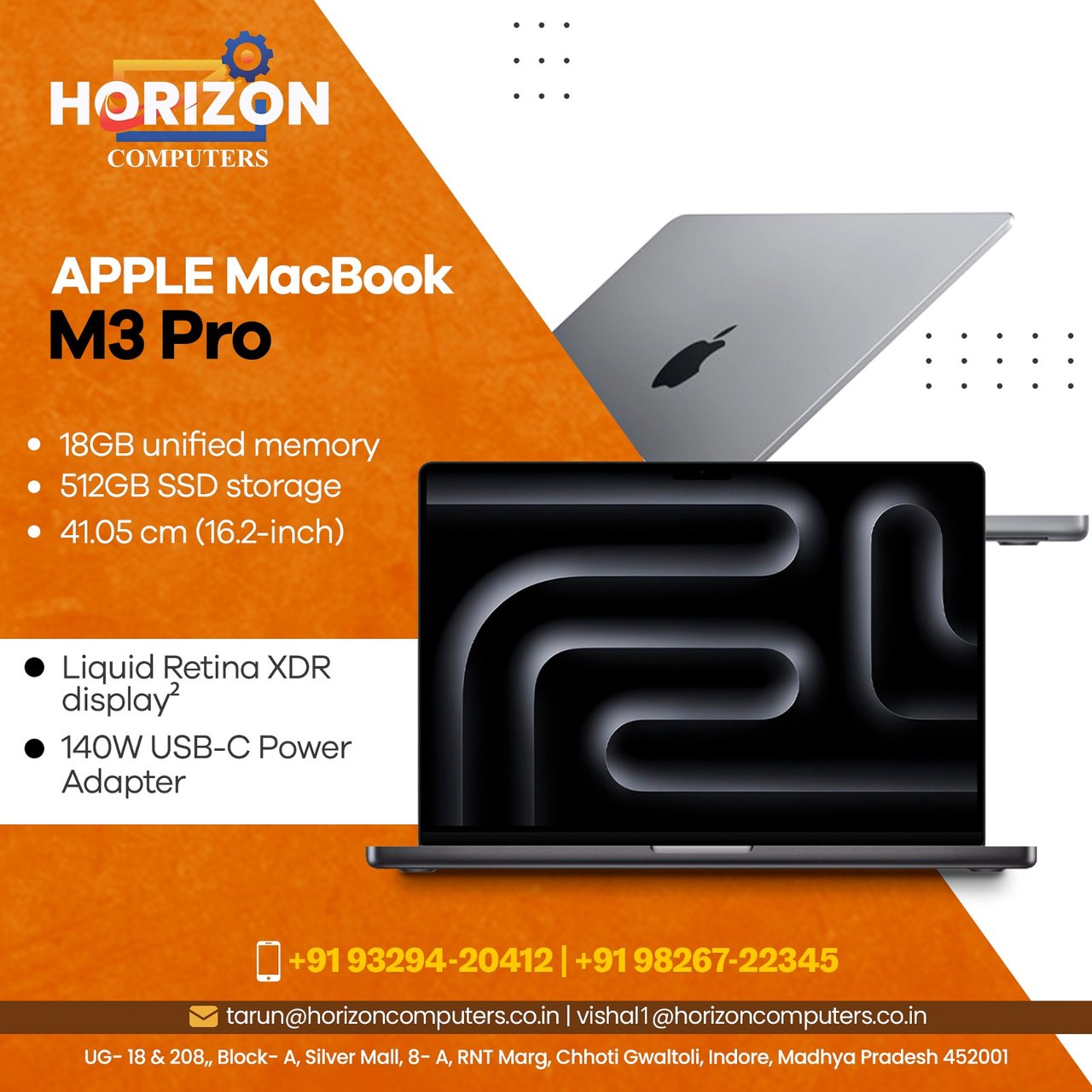 Apple Macbook Air M3 Pro Store Indore |  Horizon Computers