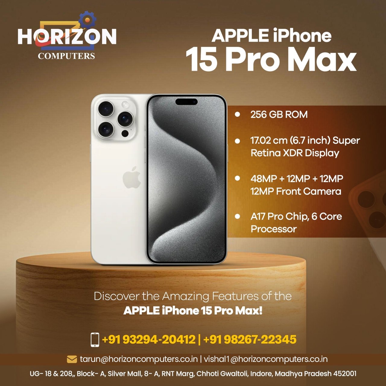 Apple Iphone 15 Pro Max Store Indore |  Horizon Computers