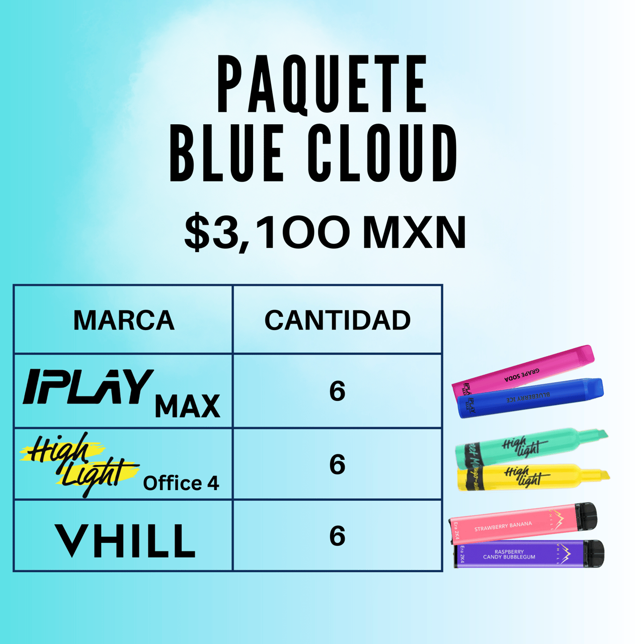 PAQUETE BLUE CLOUD