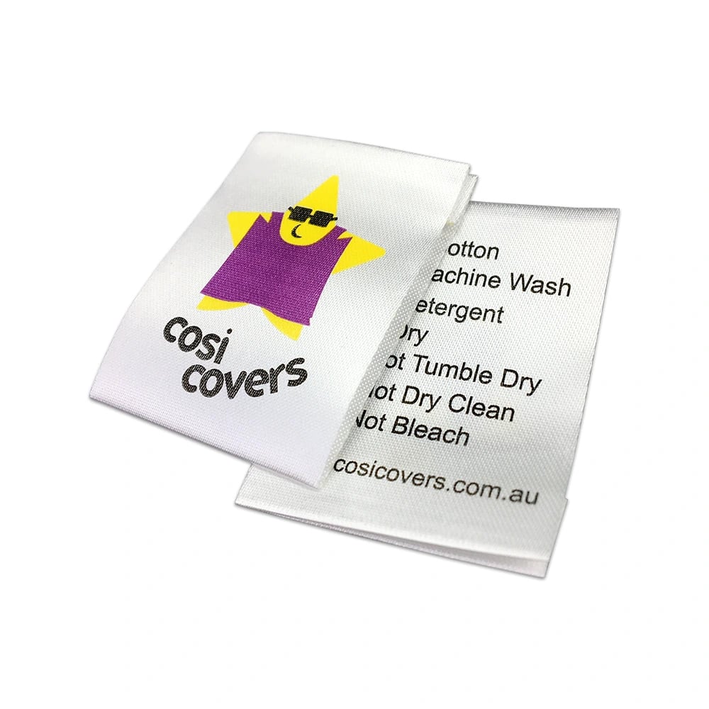 Custom-Printed Satin Clothing Labels and Tags