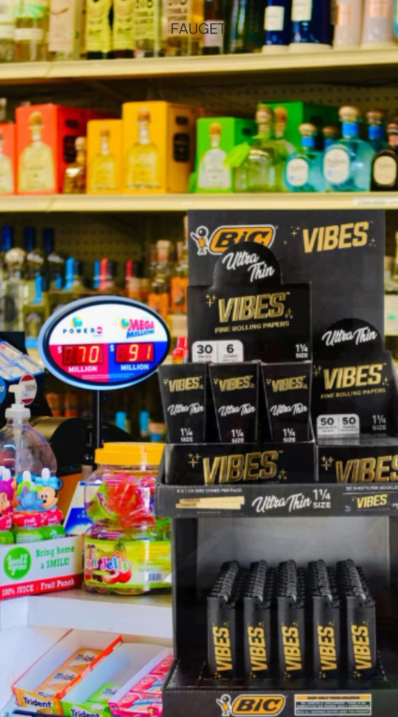 Black Bic Lighter 2 tier display for Liquor Stores