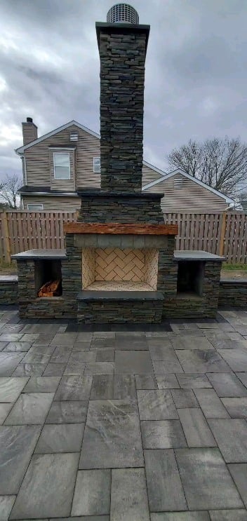 outdoor fireplace