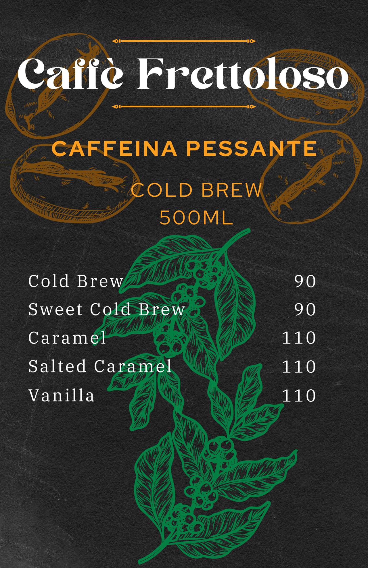 Made From fresh grinded coffee bean on every cold brew.