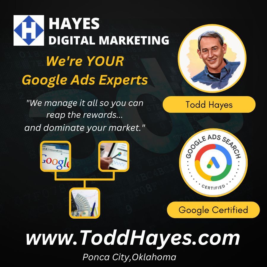 ad with image of Todd Hayes and his Google Ads Certification