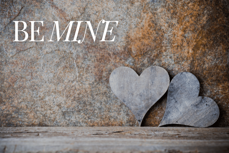 two rustic hearts