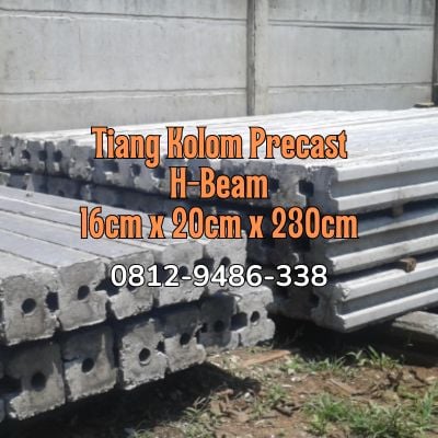 Harga Tiang Kolom Precast Bandung H-Beam Ukuran 16cm x 20cm x 230cm