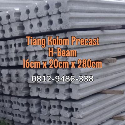 Harga Tiang Kolom Precast Bandung H-Beam Ukuran 16cm x 20cm x 280cm