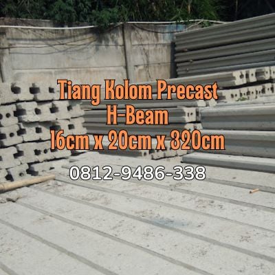 Harga Tiang Kolom Precast Bandung H-Beam Ukuran 16cm x 20cm x 320cm