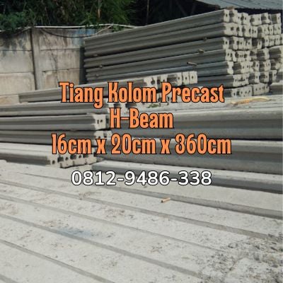 Harga Tiang Kolom Precast Bandung H-Beam Ukuran 16cm x 20cm x 360cm