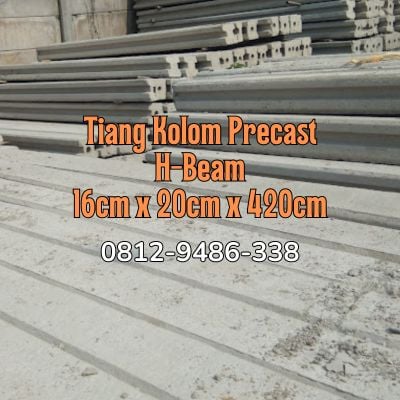Harga Tiang Kolom Precast Bandung H-Beam Ukuran 16cm x 20cm x 420cm