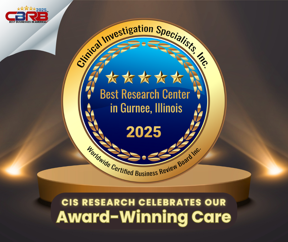 CIS Research Gurnee award for Best Research Center in Gurnee, Illinois by the Worldwide Certified Business Review Board (WCBRB).