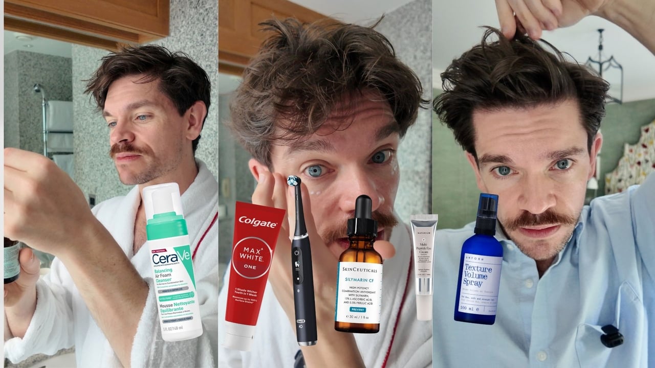 My morning skincare and hair routine