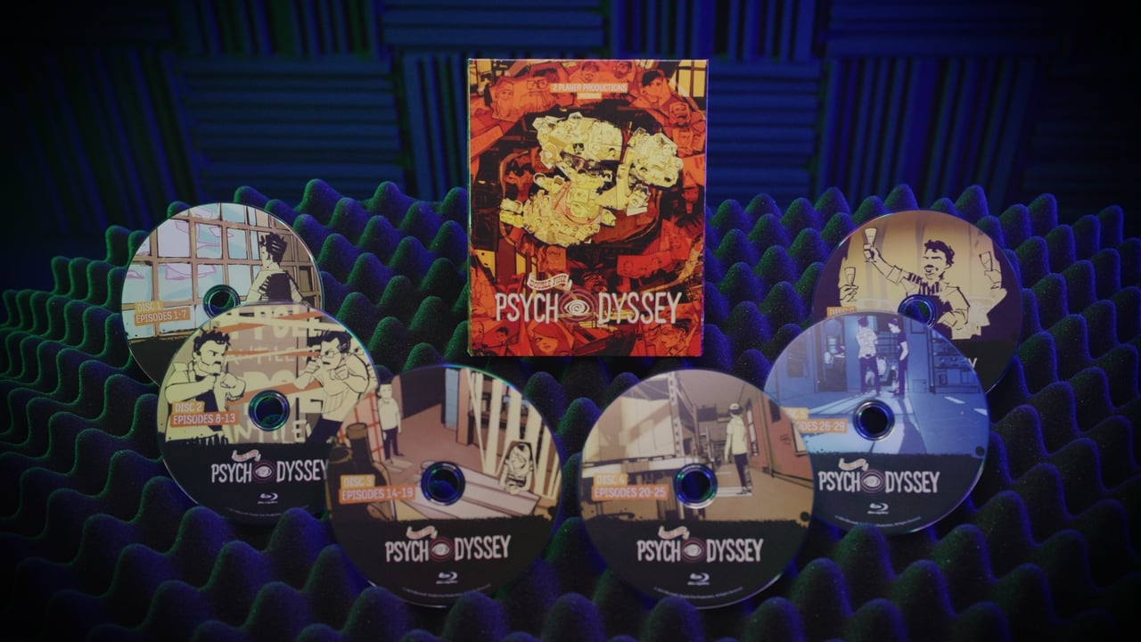 Psychodyssey Box set and it's 6 main discs laid out looking cool