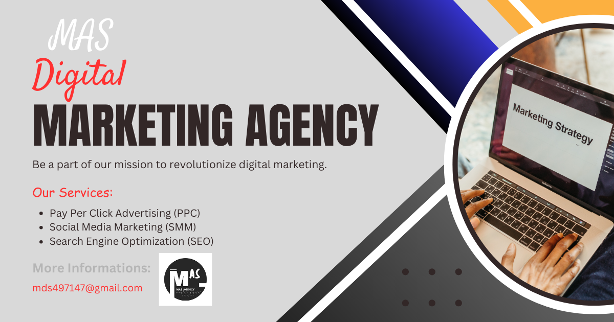 "MAS Agency: Your brand’s launchpad to digital success! 🚀"    This version adds a creative twist by portraying MAS Agency as a "launchpad," emphasizing innovation and forward momentum while maintaining a professional yet engaging tone.