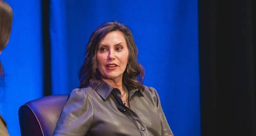 Gov. Whitmer talking