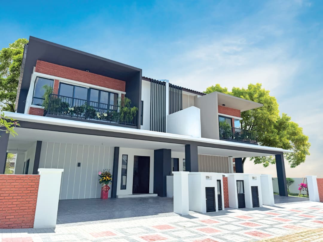 BungalowDEES Ipoh 客厅开放式设计，采光良好，面向绿景