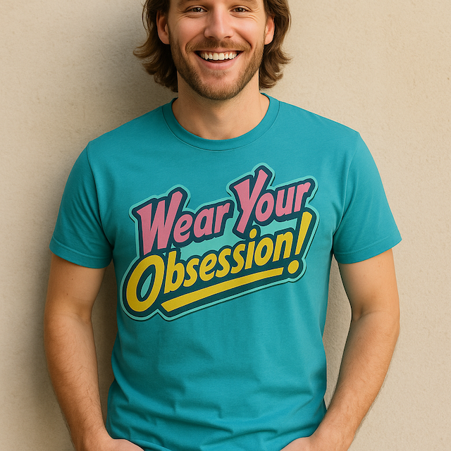 Rare Plus Apparel! T-Shirt with the words "Wear your Obsession" written on it