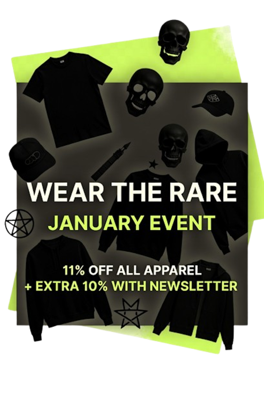 11% OFF ALL APPAREL & MERCH