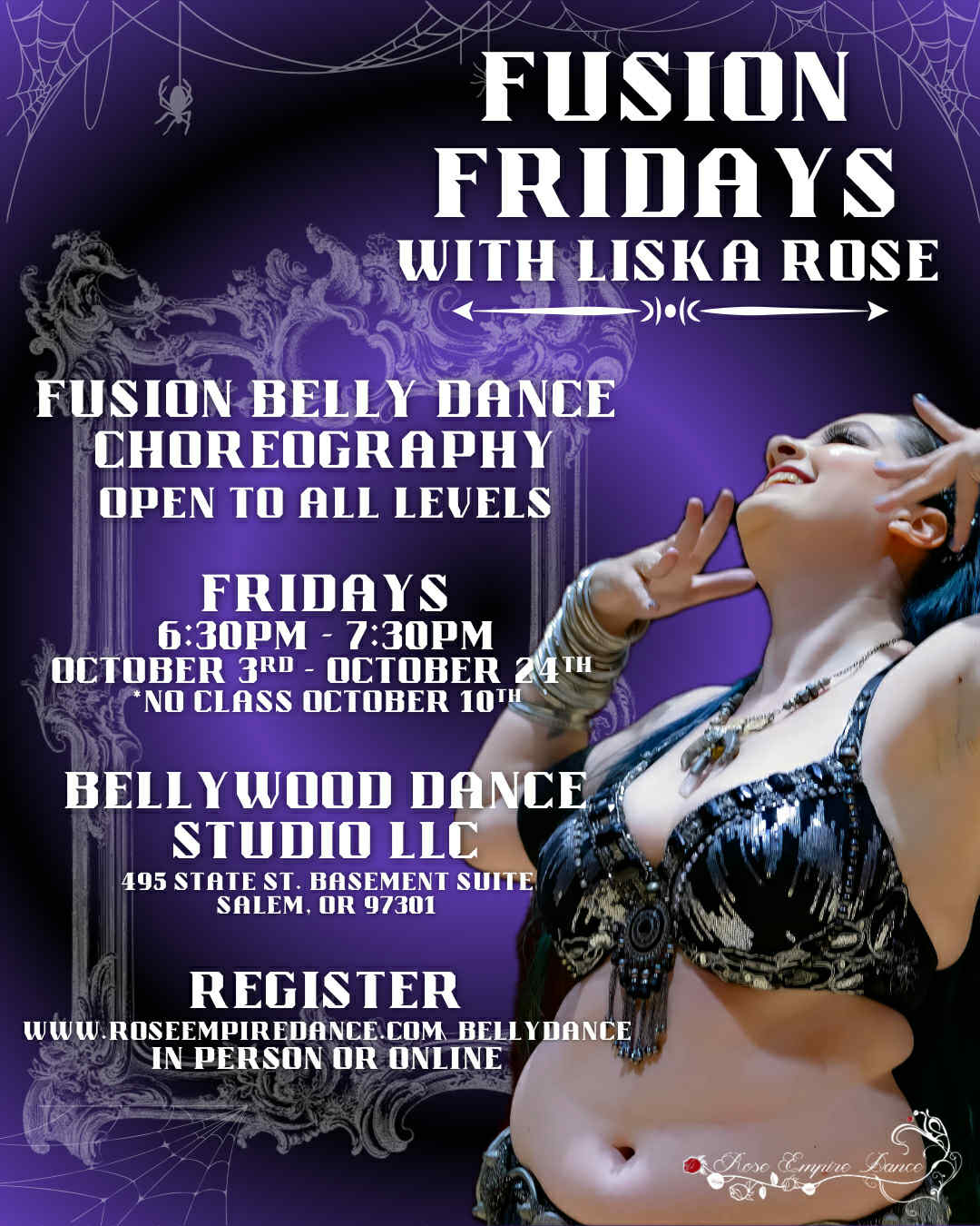 October class flyer for Fusion Fridays