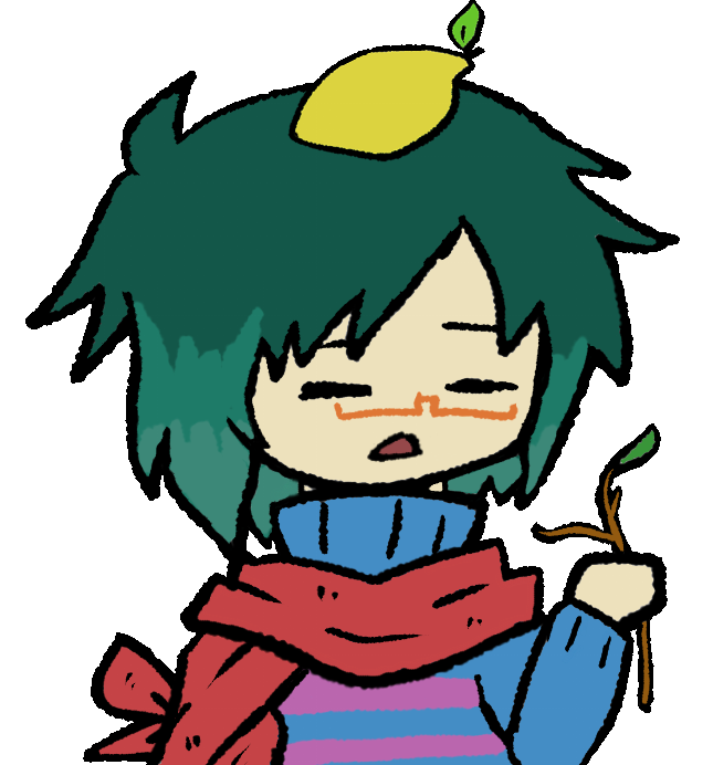 Self drawn vtuber self crossed with Frisk and Papyrus in Undertale