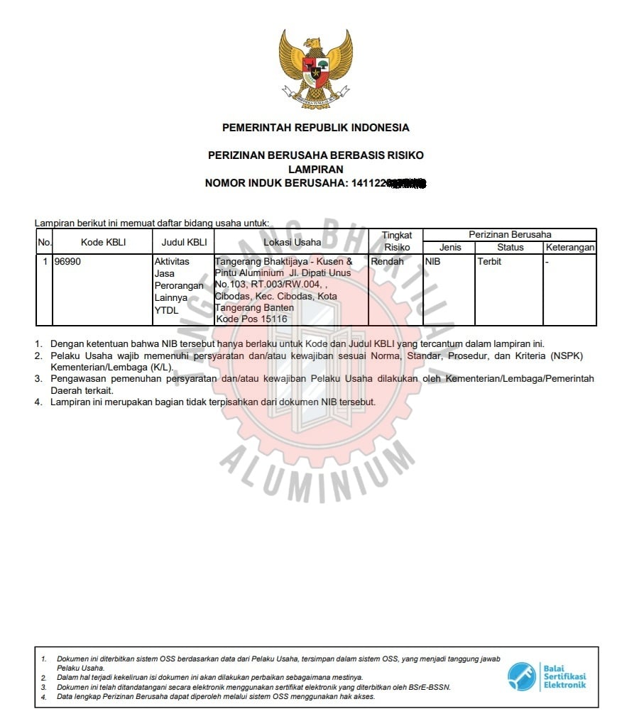 Jasa Tukang Kusen, Pintu Jendela Aluminium