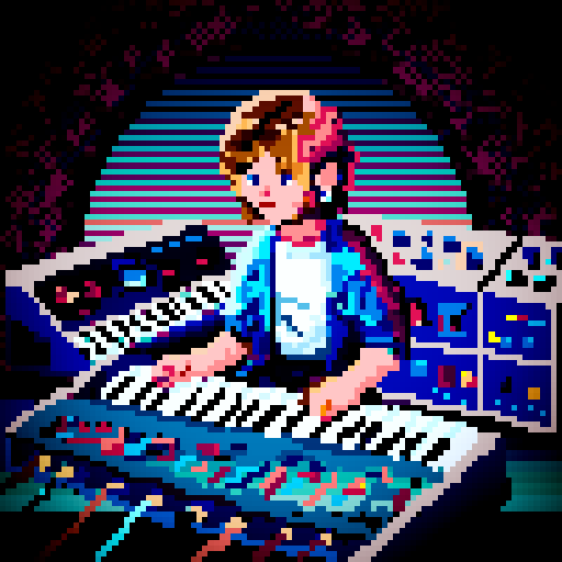 a feminine person with a full face of makeup and white leather choker and harness at a colourful rave. They're looking upwards and have a long nailed finger resting on their lips