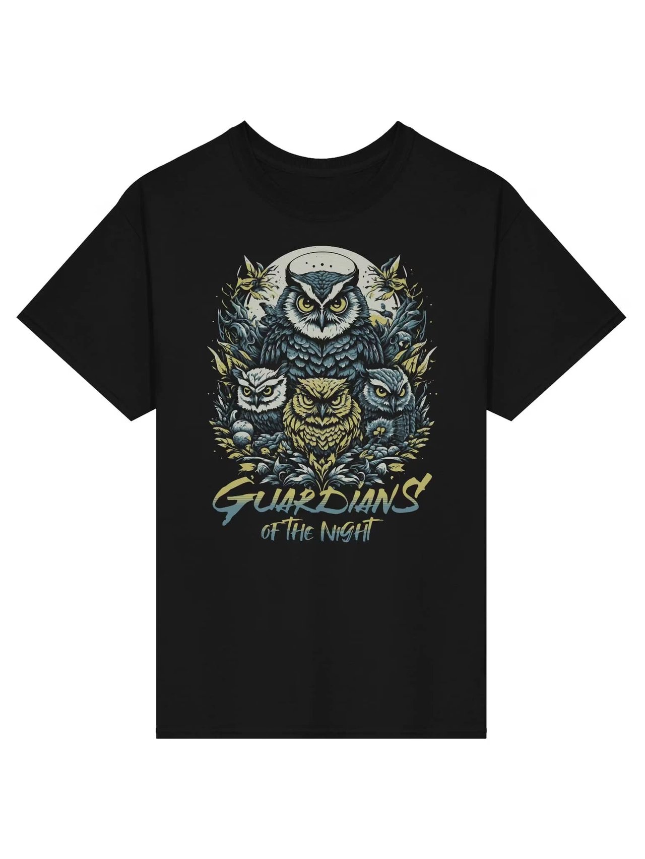 Unique Guardians of the Night T-Shirt for Night Owls