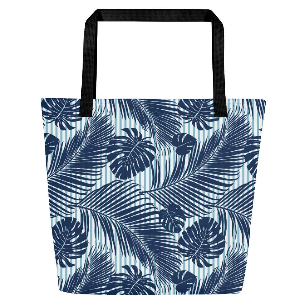 Palm Tree Leaf Large Tote Bag Function Meets Fashion